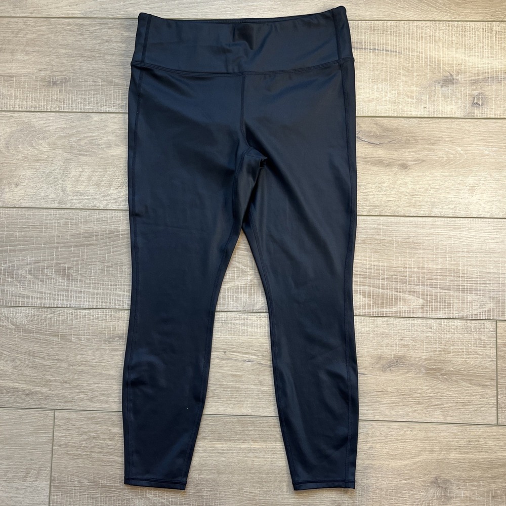 ATHLETA Leggings Shine Chaturanga Tight 869055 Mid Rise Black Size Large